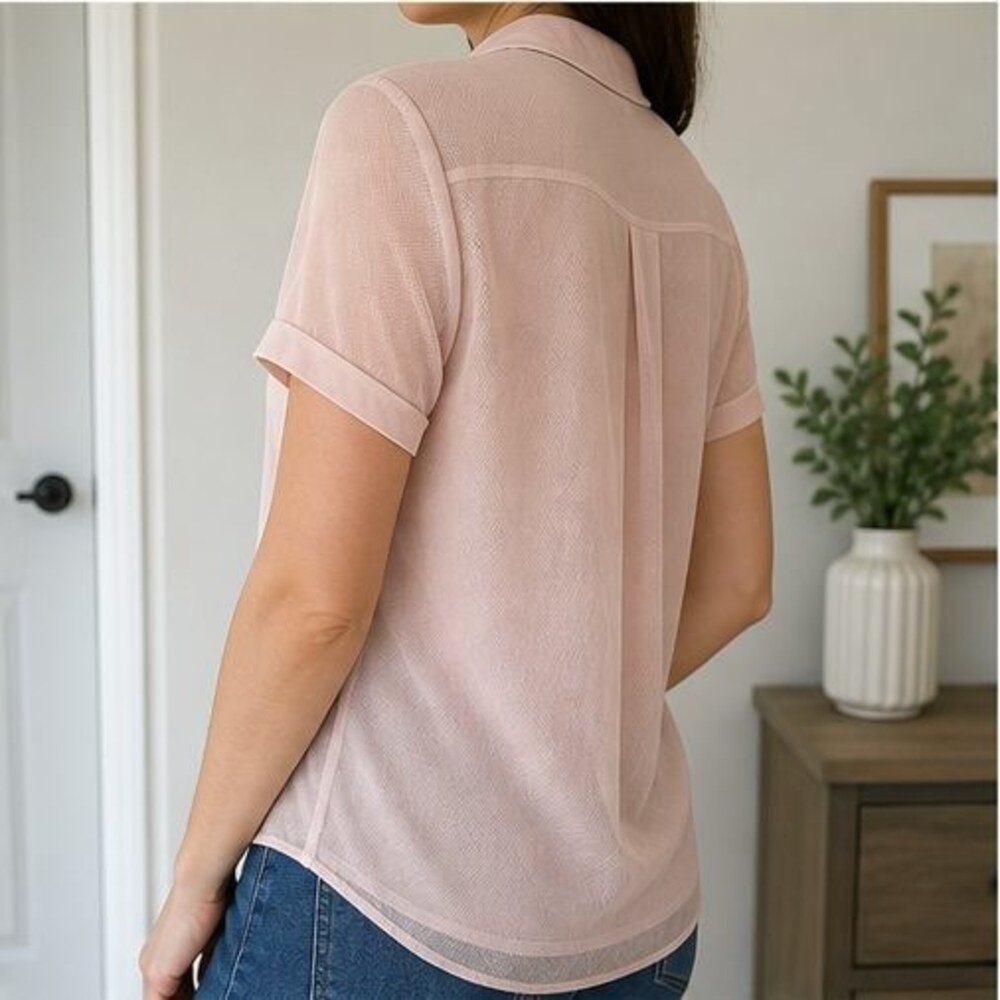 Blush Ruffle Blouse - Picture 3 of 6